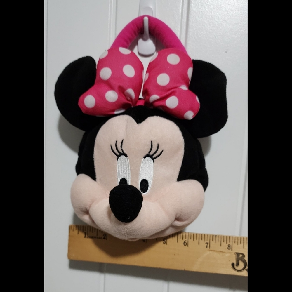 Disney Minnie Mouse purse 3d head soft plush pink polka dot girls bag - Picture 6 of 6